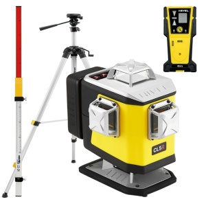 Laser în cruce profesional rosu cu pante electronice, Nivel System CL5R + SJJM1EX receptor CLS5 stadie LS24