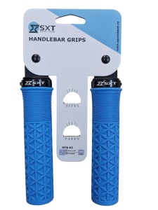 Mansoane MTB SXT ZN-047 - 130 mm Lock-On Albastru - Img 2