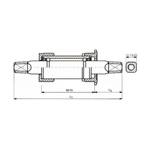 Monobloc Pedalier NECO 103mm Negru Cupe Metal/Metal - Img 2
