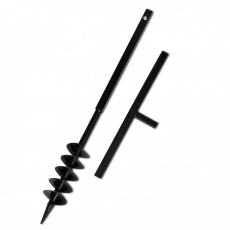 Burghiu manual cu mâner 100 mm cu spirală dublă, Negru
