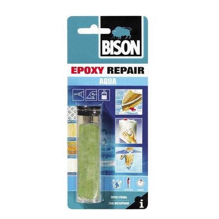 Chit epoxidic bicomponent rezistent la apă BISON Epoxy Aqua, 56g