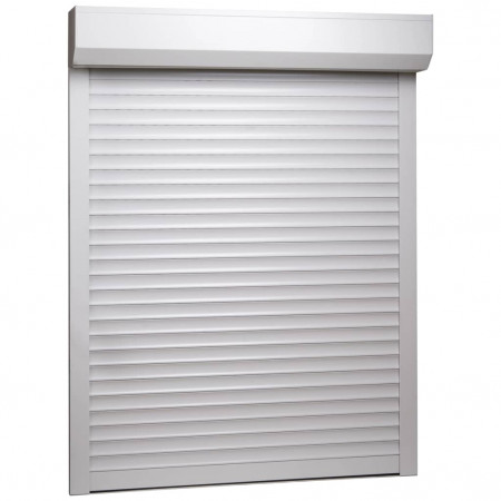 Oblon rulant, alb, 140 x 150 cm, aluminiu