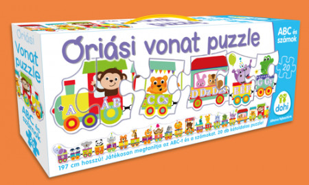 Puzzle urias trenulet, numere si alfabet limba maghiara, Dohany 810
