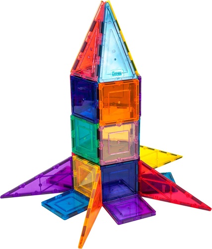 Set PicassoTiles racheta, 32 piese magnetice de constructie