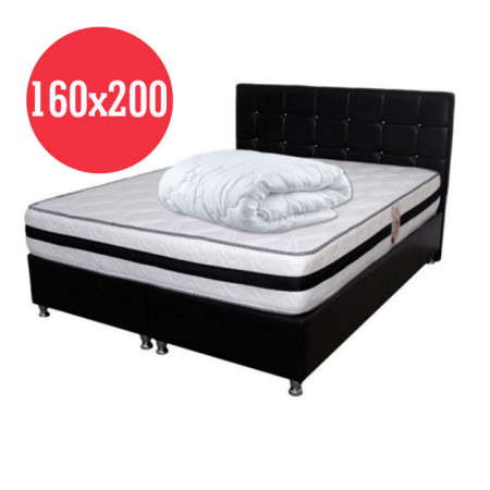 Set Saltea Memory Foam cu arcuri Azalee 160x200x25 plus pilota vara microfibra 180x200