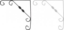 Consola Metalica Decorativa 250x250mm Alb - 674439
