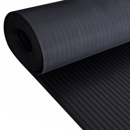 Covor antiderapant de cauciuc cu nervuri largi  2 x 1 m