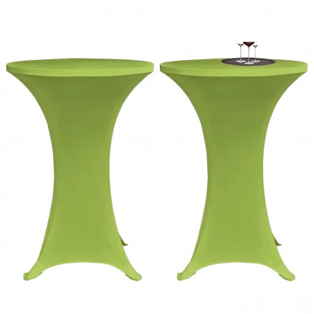 Husă elastică pentru masă, 80 cm, verde, 2 buc.