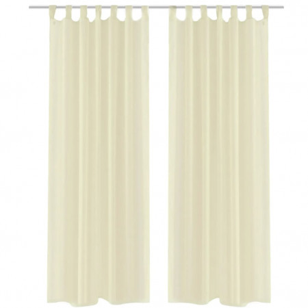 Perdea transparentă Crem 140 x 245 cm 2 buc