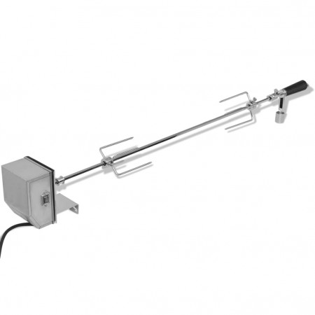Rotisor cu motor profesional pentru grătar, oțel, 1200 mm