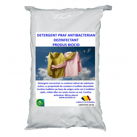 Detergent praf antibacterian, Produs biocid, Arca Lux, Sac 20 KG