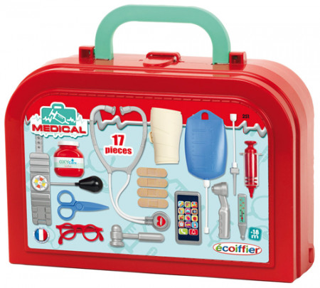 Ecoiffier - gentuta cu set doctor deluxe, 251