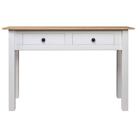 Masă consolă, alb, 100x40x73 cm, lemn masiv de pin, gama Panama