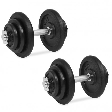 Set de gantere de 18 piese, 40 kg fontă