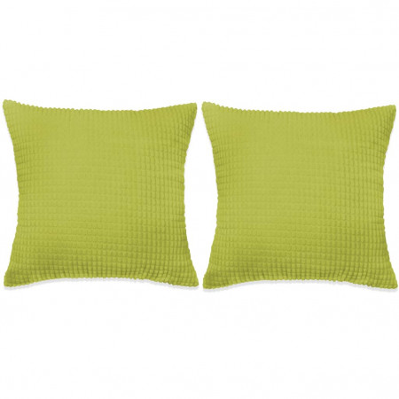 Set perne decorative 2 buc. Velur 60 x 60 cm Verde
