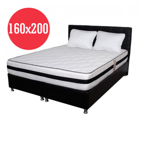 Set Saltea Memory Foam cu arcuri Azalee 160x200x25 plus 2 perne microfibra 50x70