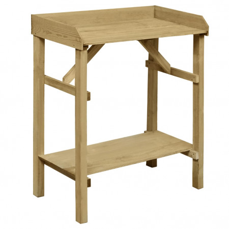 vidaXL Banc de lucru, 75 x 40 x 90 cm, lemn de pin tratat, FSC