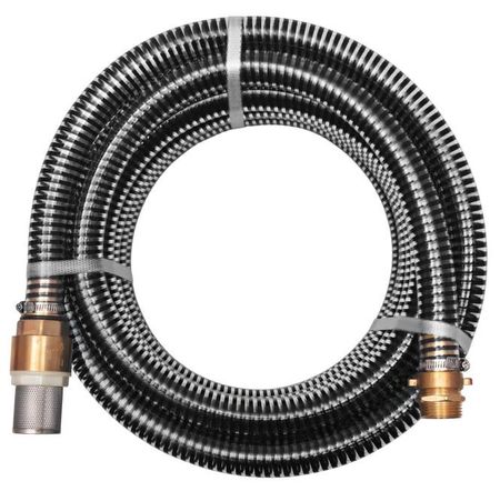 vidaXL Furtun de aspirație, conectori alamă, 4 m, 25 mm, negru