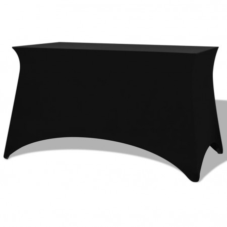 Huse de masă elastice, 183 x 76 x 74 cm, 2 buc., Negre