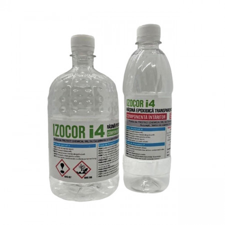 Rasina epoxidica transparenta IZOCOR i4 set 1 kg + 0.5 kg intaritor