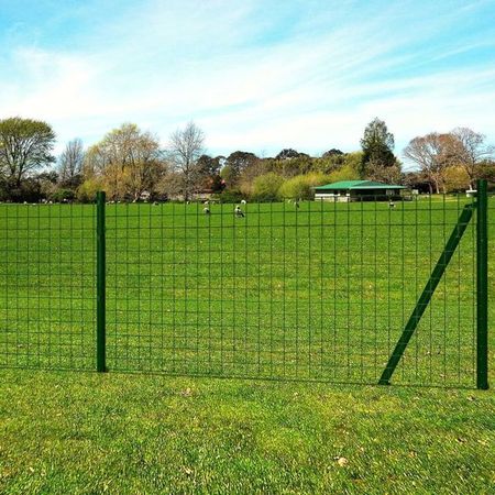 Set euro gard cu pivot sub pământ, 25 x 1,2 m, oțel, verde