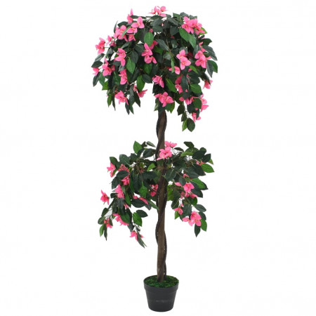 vidaXL Plantă artificială Rododendron cu ghiveci 310 cm Verde și roz