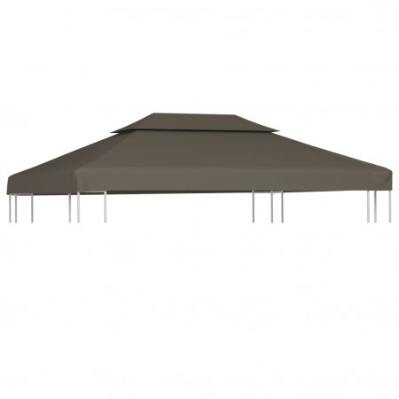 Acoperiș pavilion, 2 niveluri, 310 g/m², 4 x 3 m, gri taupe