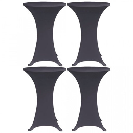 Husă elastică pentru masă, 4 buc., antracit, 80 cm