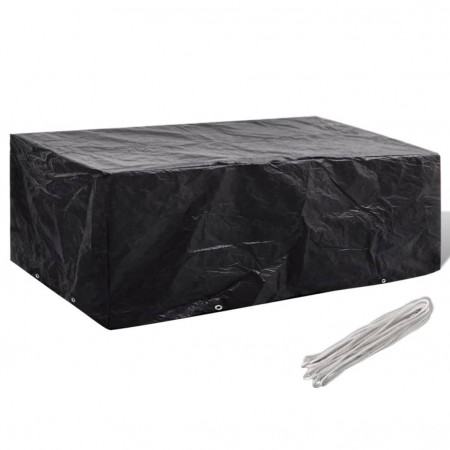 Husă mobilier de grădină set 8 persoane poliratan 200 x 160 x 70 cm