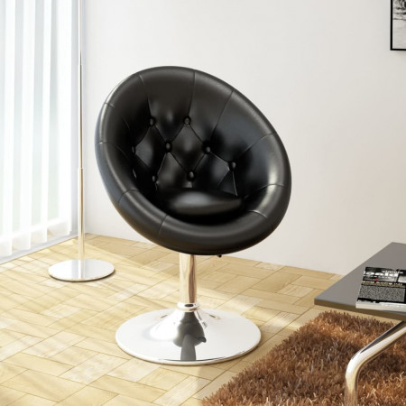 Scaun de bar, piele artificială, negru