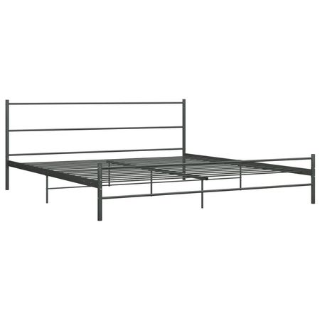 Cadru de pat, gri, 200 x 200 cm, metal