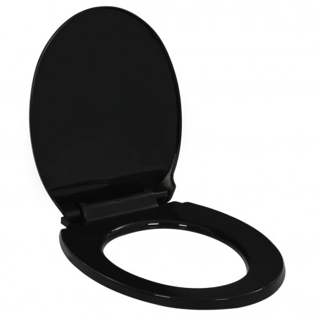 Capac WC cu închidere silențioasă model eliberare rapidă, negru