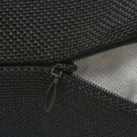 Huse de pernă cu aspect de pânză, 80 x 80 cm, negru, 4 buc.