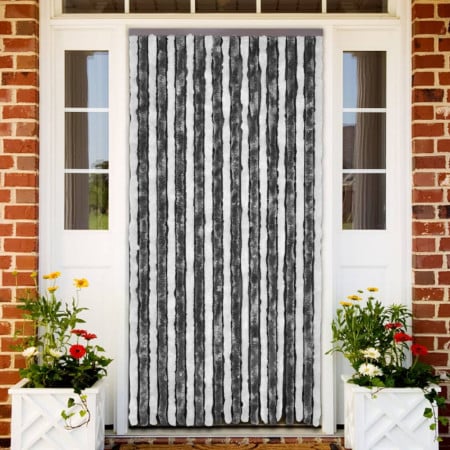 Perdea pentru Insecte 90 x 220 cm Gri-alb