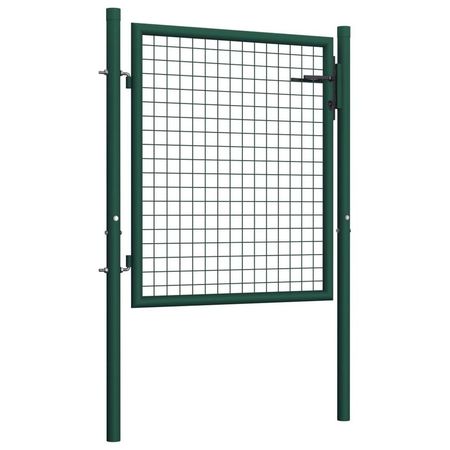 Poartă de gard, verde, 100 x 75 cm, oțel
