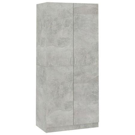 Șifonier, gri beton, 90 x 52 x 200 cm, PAL