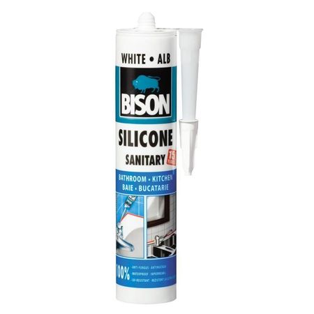 Silicon Sanitar BISON, 280ml, alb