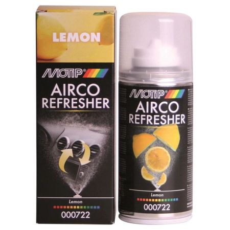 Spray odorizant MOTIP Airco Refresher, 150ml, lămâie