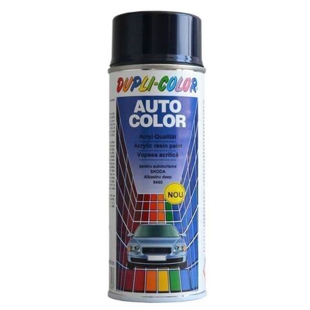 Vopsea spray retuș auto metalizată DUPLI-COLOR Skoda, albastru deep 9460, 400ml