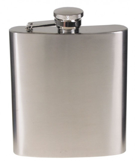 Butelca inoxidabila cu capac, volum 225 ml, argintie