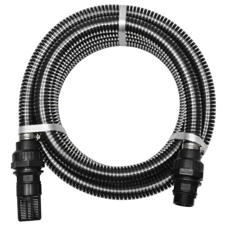 Furtun de aspirare cu racorduri, negru, 22 mm, 4 m