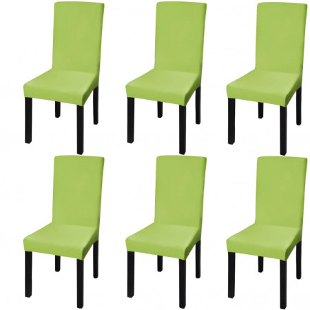 Husă elastică pentru scaun, verde, 6 buc.
