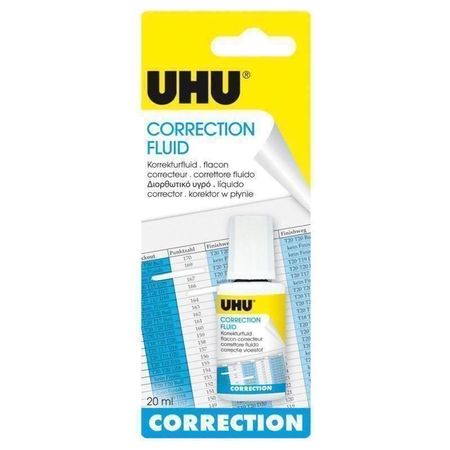 Lichid corector UHU Correction Fluid, 20ml, cu solvent