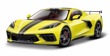 Macheta Bburago 1/43 Street Fire Blister 2020 Chevrolet Corvette Stingray Coupe Galben Metali Bb30001-30447 - Img 1