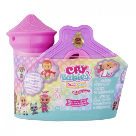 Mini Papusa Cry Babies Magic Tears in casuta roz 82533R