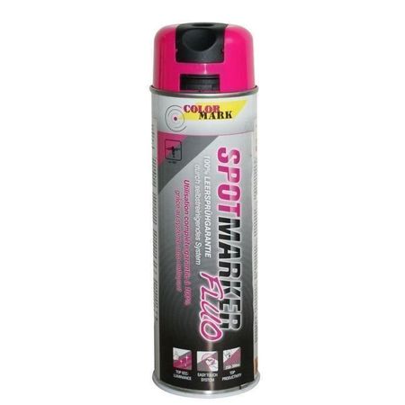 Vopsea spray pentru marcaje industriale COLORMARK Spotmarker, 500ml, roz fluorescent