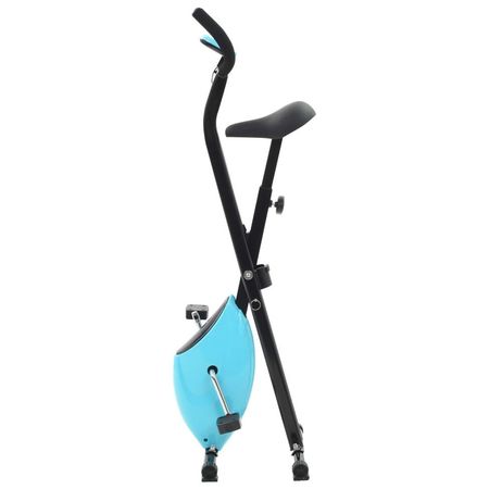 Bicicletă fitness X-Bike cu curea de rezistență, albastru
