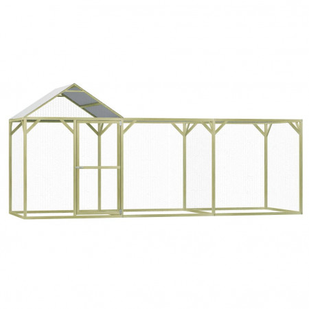 Coteț de găini, 4,5 x 1,5 x 2 m, lemn de pin tratat FSC