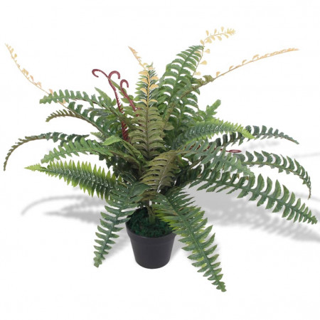Ferigă artificială cu ghiveci, 60 cm, verde
