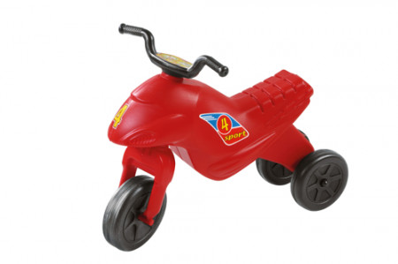 Motocicleta copii cu trei roti fara pedale mediu culoarea rosie